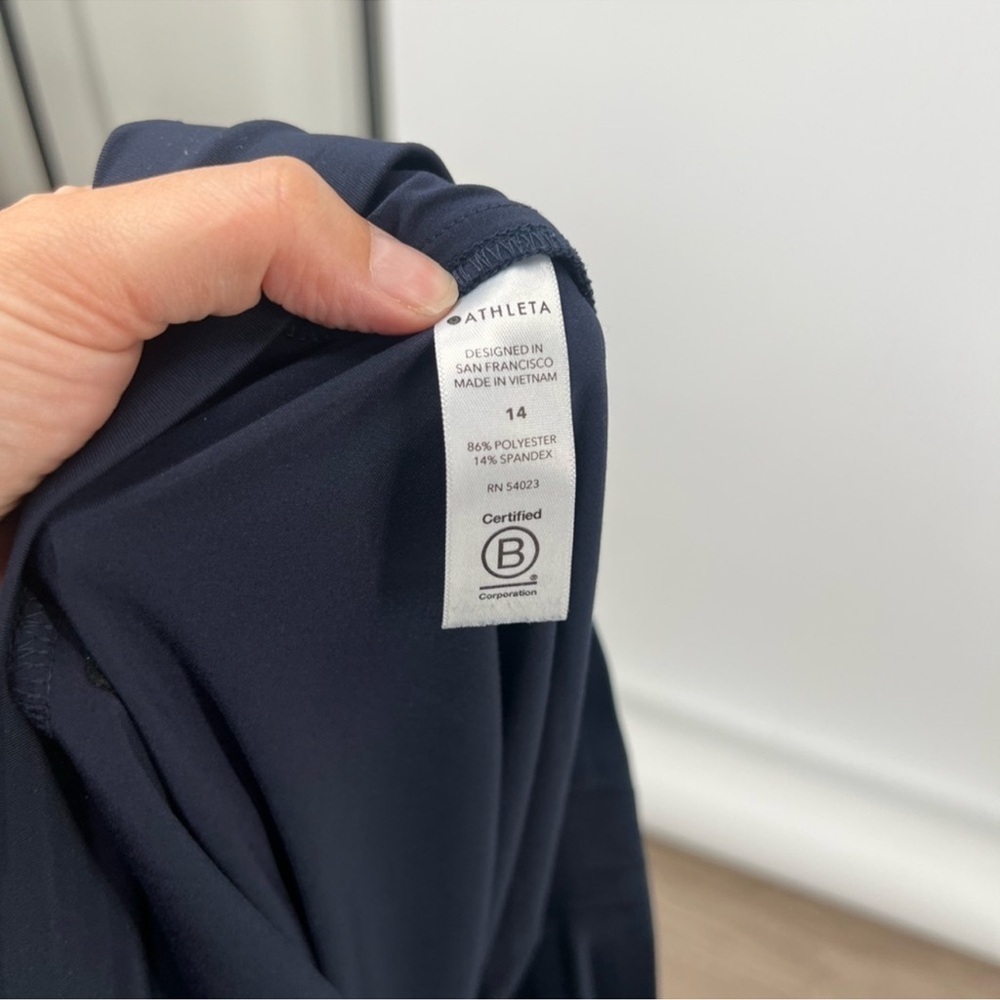 Athleta Dark Blue Joggers with Drawstring Venture Pant Size 14 - Picture 7 of 8